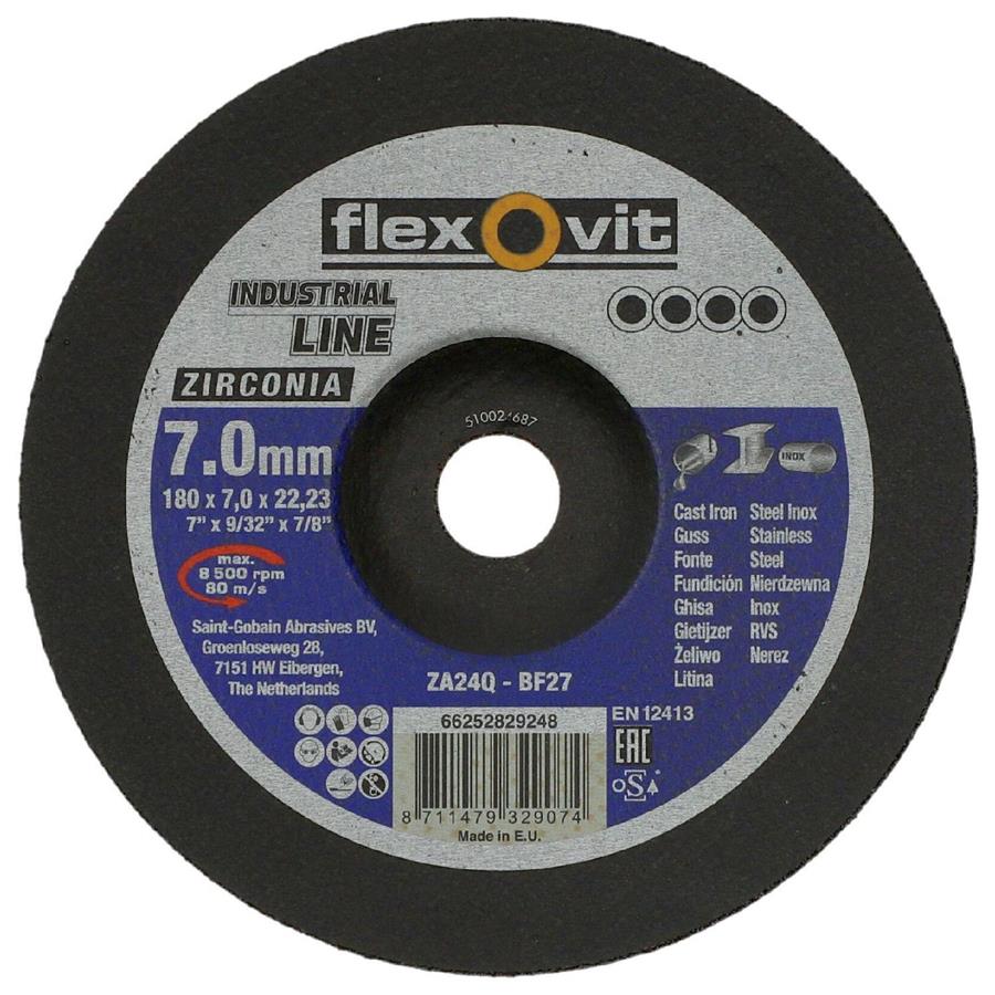 Flexovit abs zirconia 125x7x22.23 za24q t27 rvs | 10 stuks