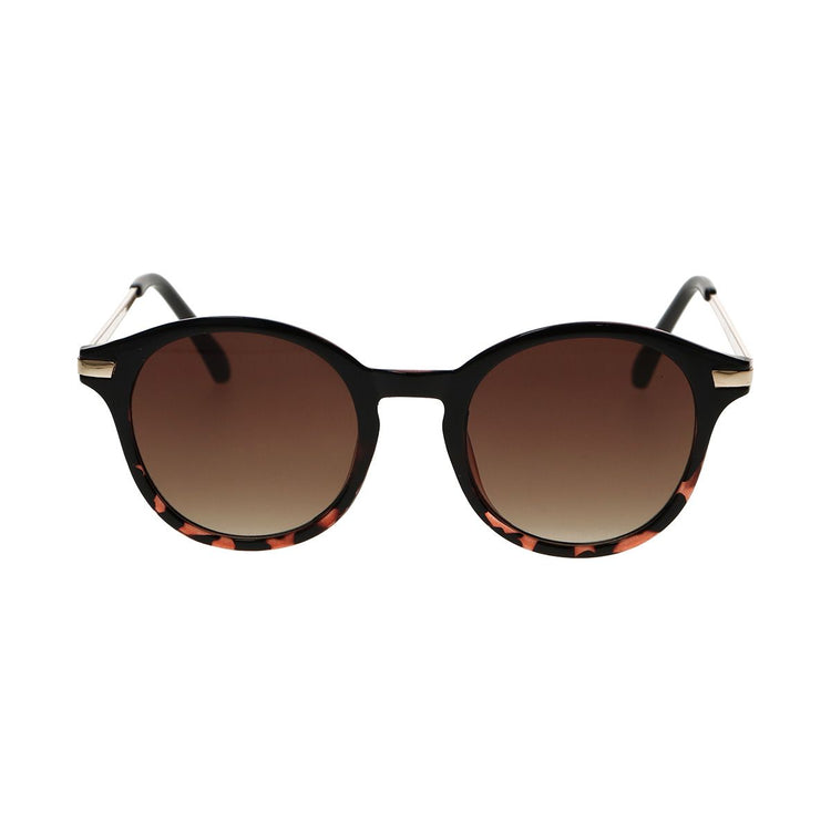 Spectrum zonnebril rond half tortoise zwart dames