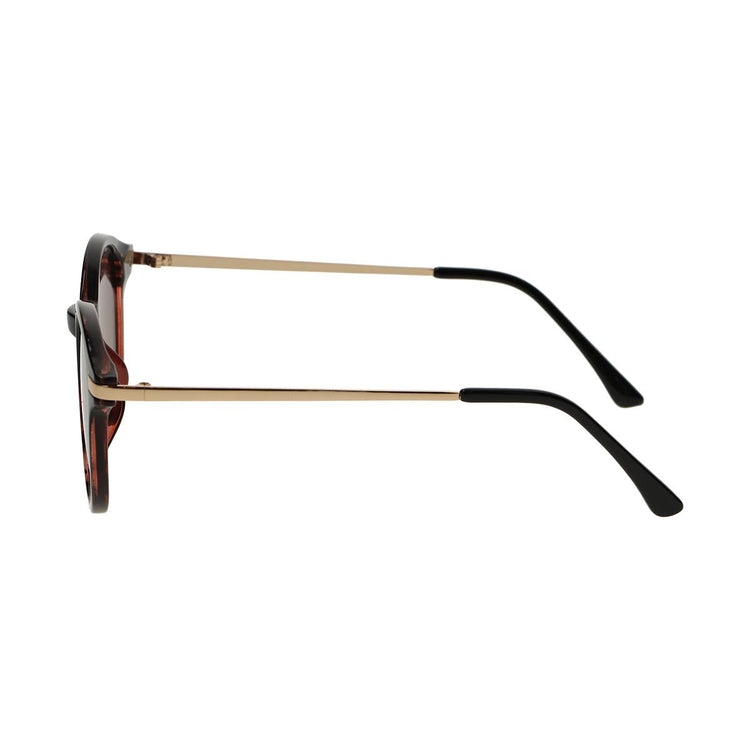 Spectrum zonnebril rond half tortoise zwart dames