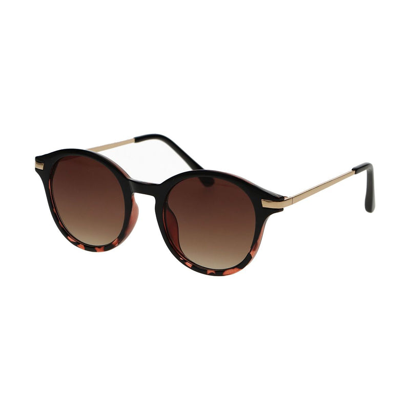 Spectrum zonnebril rond half tortoise zwart dames