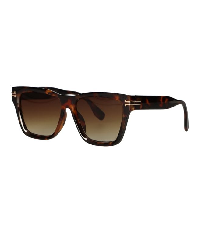 Spectrum zonnebril statement vierkant tortoise bruin glas dames