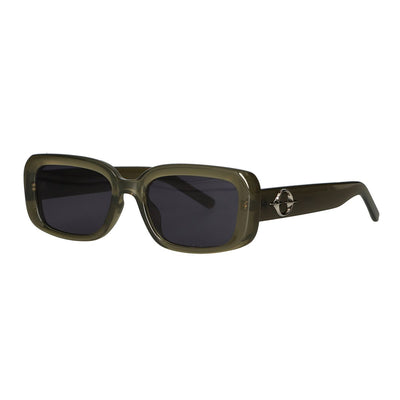 Spectrum zonnebril trendy rechhoek groen smoke glas dames