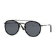 Spectrum zonnebril double bridge zwart smoke glas heren