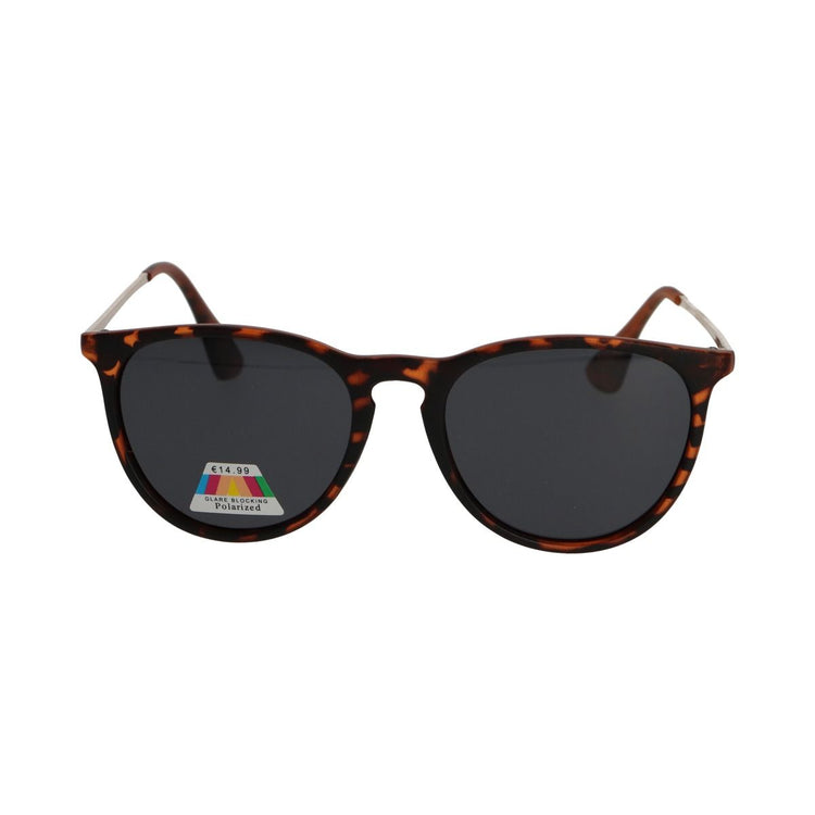 Spectrum polarized zonnebril rond tortoise goud grijs dames