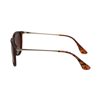 Spectrum polarized zonnebril rond tortoise goud bruin dames