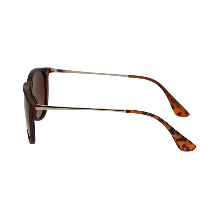 Spectrum polarized zonnebril rond tortoise goud bruin dames