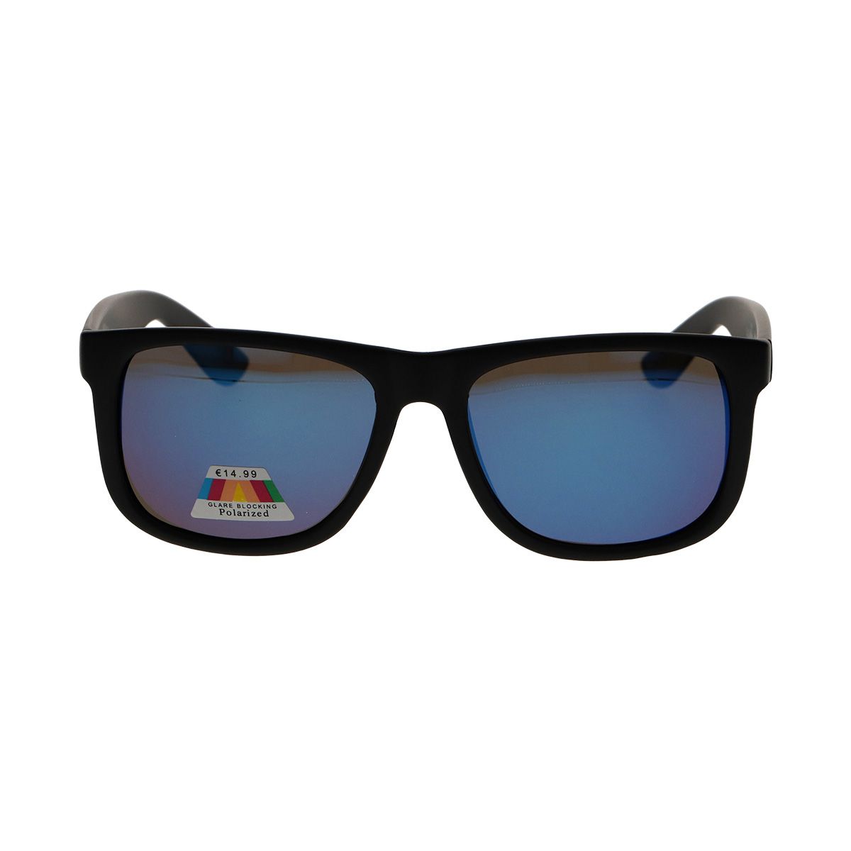Spectrum polarized zonnebril vierkant mat zwart blauw heren