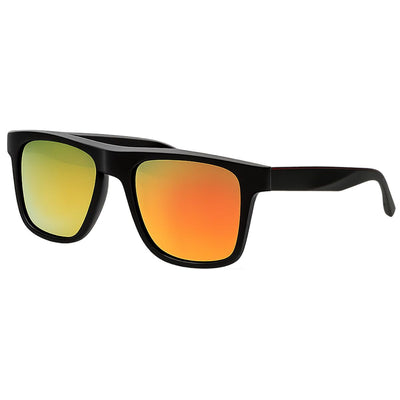 Spectrum polarized zonnebril vierkant mat zwart oranje heren
