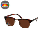 Spectrum polarized zonnebril club vierkant havana goud bruin unisex - afbeelding 1