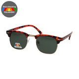 Spectrum polarized zonnebril club vierkant havana goud groen unisex - afbeelding 1