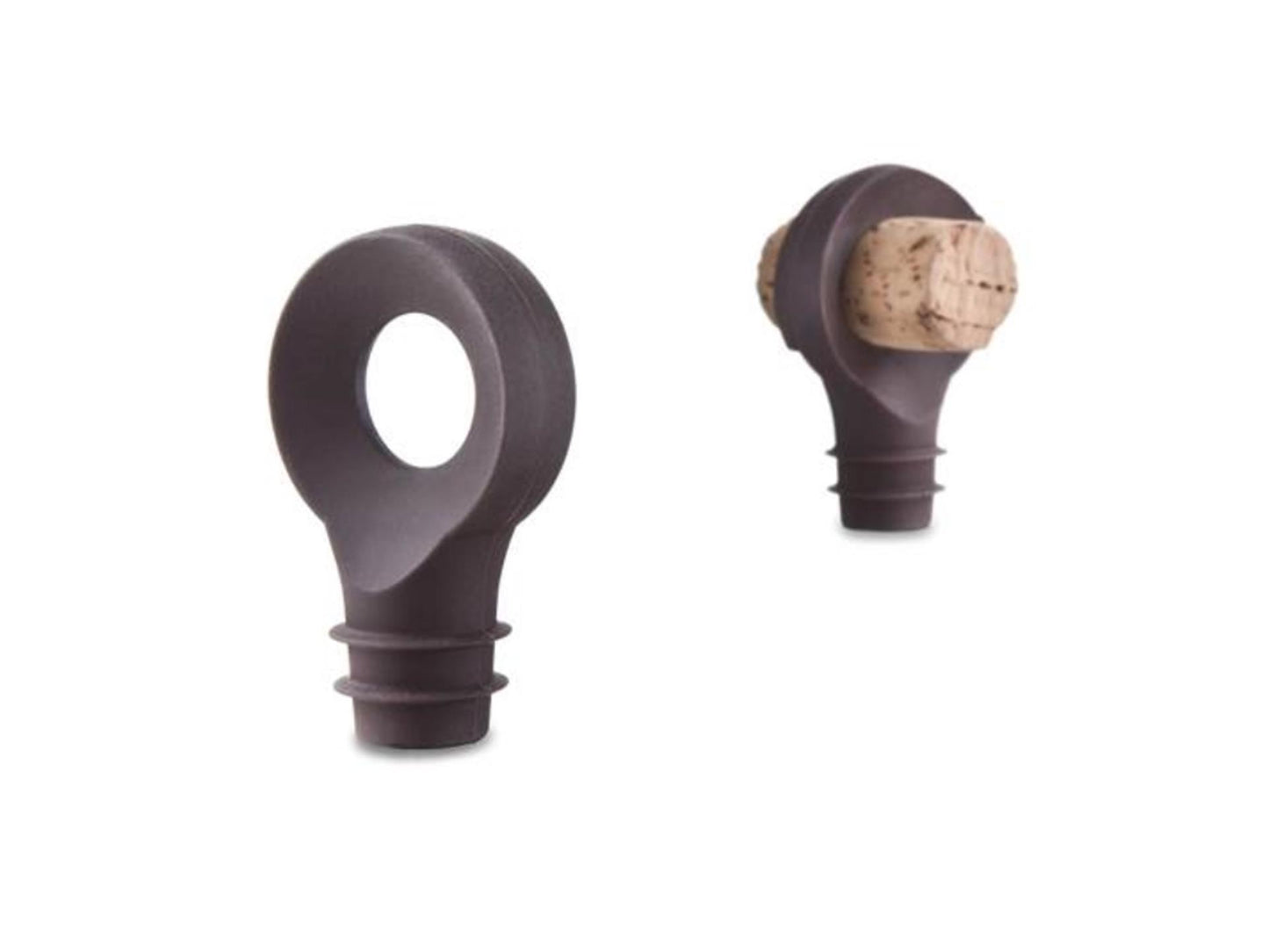 Vacu vin flessenstop set van 2