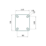 Zwenkwiel 200 mm zwaarlast 800 kg. - afbeelding 4