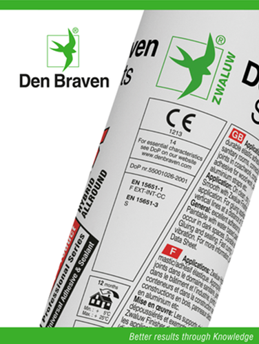 Den braven zwaluw hybrifix 290ml wit - 10620500 - 10620500