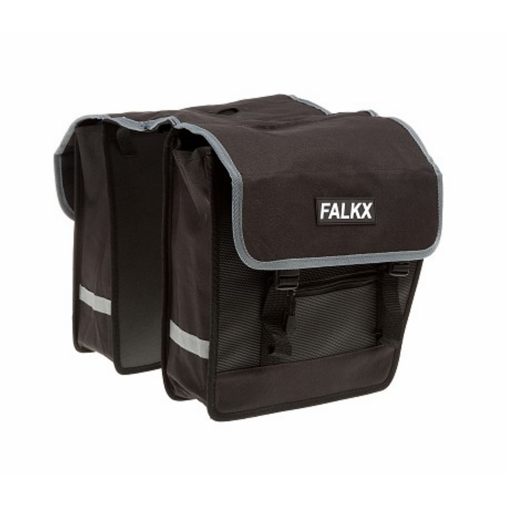 Falkx falkx electra tas dubbel zwart 26l