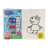 Peppa Pig 3 Mini Canvas (met penseel en verf) - afbeelding 1