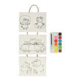 Peppa Pig 3 Mini Canvas (met penseel en verf) - afbeelding 2