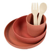 Bo Jungle Bo 5-delige Babyserviesset CPLA terracottakleurig