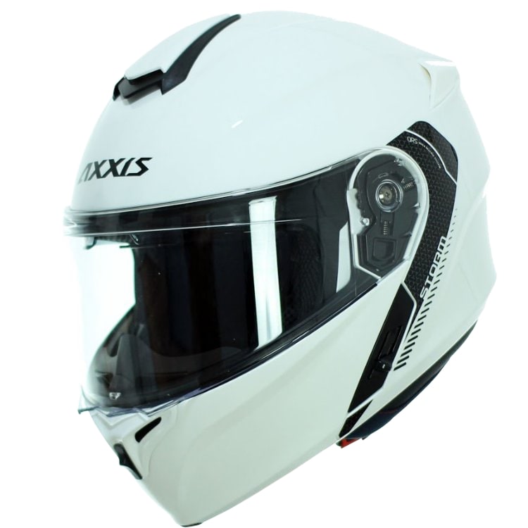 Axxis helm storm solid glans wit s