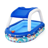 Bestway Familiezwembad met Zonnescherm Zeekapitein, 213x155x132cm - afbeelding 1
