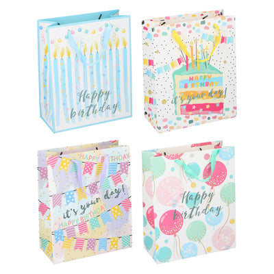 Cadeautas happy birthday glitter ballon 26x12x32cm