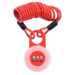 Qtcycletech QT CYCLE TECH Compact Spiraal Cijferslot 1200 3mm Rood