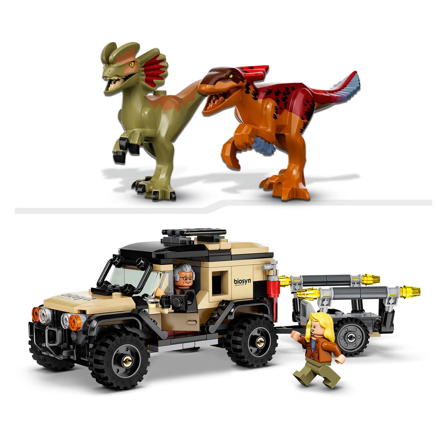 Lego LEGO Jurassic 76951 Pyroraptor en Dilophosaurus Transport