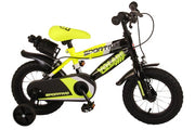 Volare Sportivo Kinderfiets Jongens 12 inch Neon Geel Zwart Twee Handremmen 95% afgemonteerd - afbeelding 1