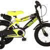Volare Sportivo Kinderfiets - Jongens - 14 inch - Neon Geel Zwart - Twee Handremmen - 95% afgemonteerd