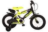Volare Sportivo Kinderfiets Jongens 14 inch Neon Geel Zwart Twee Handremmen 95% afgemonteerd - afbeelding 1