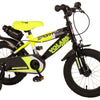 Volare Sportivo Kinderfiets - Jongens - 14 inch - Neon Geel Zwart - Twee Handremmen - 95% afgemonteerd
