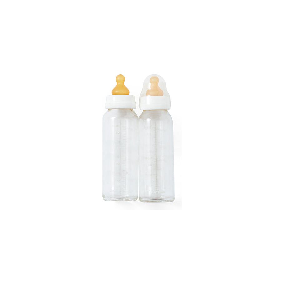Hevea Glazen zuigflessen 240ml