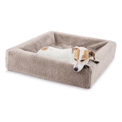 Bia bed Fleece hoes hondenmand taupe