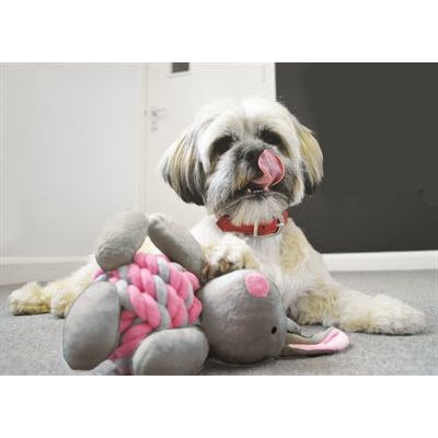 Little rascals Knottie bunny touwbal konijn roze