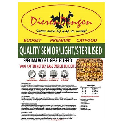 Budget premium catfood quality senior light sterilised