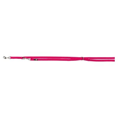 Trixie Hondenriem premium dubbelgestikt verstelbaar fuchsia