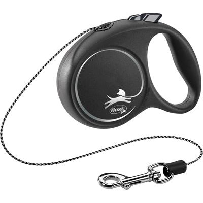 Flexi Rollijn black design cord zwart