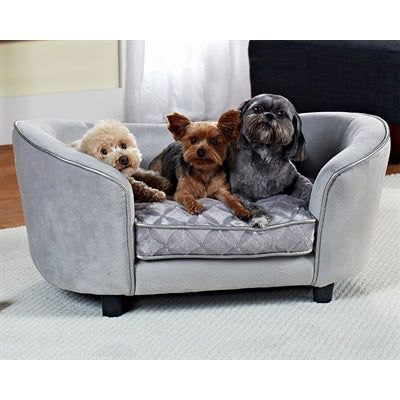 Enchanted pet Enchanted hondenmand sofa constantine zilverkleurig