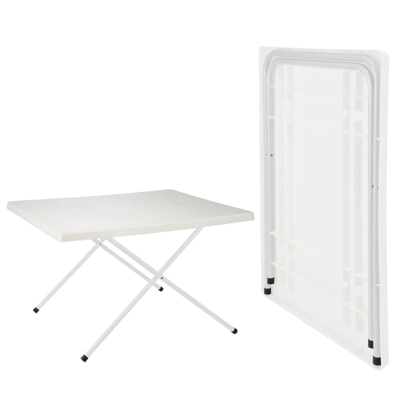HI HI Kampeertafel inklapbaar verstelbaar 80x60x51 61 cm wit
