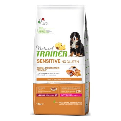 Natural trainer Dog puppy junior medium maxi sensitive salmon