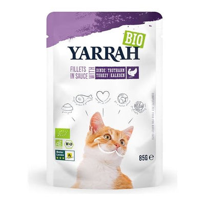 Yarrah Cat biologische filets met kalkoen in saus