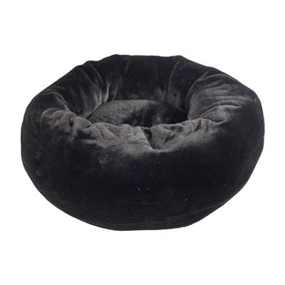 Foeiii Hondenmand cozy pluche relax donut zwart