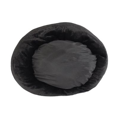 Foeiii Hondenmand cozy pluche relax donut zwart