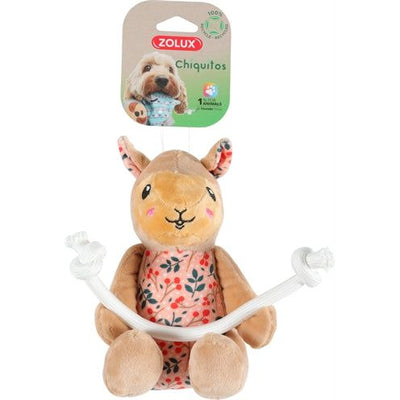 Zolux Chiquitos pluche lama met touw gerecycled
