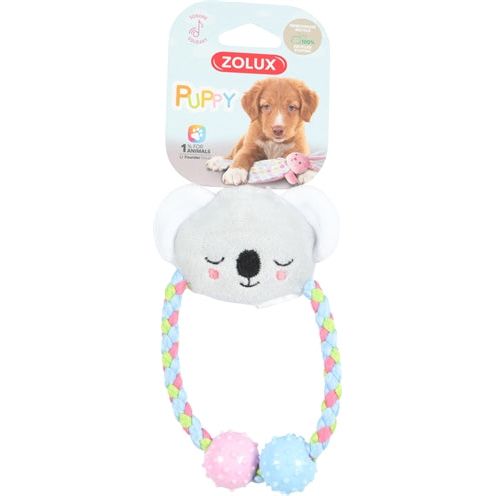 Zolux Puppy tiny pluche koala met touw grijs