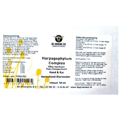 De groene os Harpagophytum complex hond kat