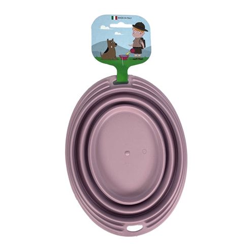 Happy pet Mad about pets voerbak drinkbak opvouwbaar blush roze