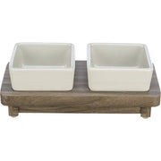 Trixie Voerbak hond set citystyle keramiek grijs bruin - afbeelding 1