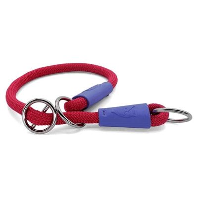 Morso Half slip halsband hond regular rope gerecycled red velvet rood