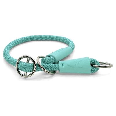 Morso Half slip halsband hond regular rope gerecycled aquamarine blauw