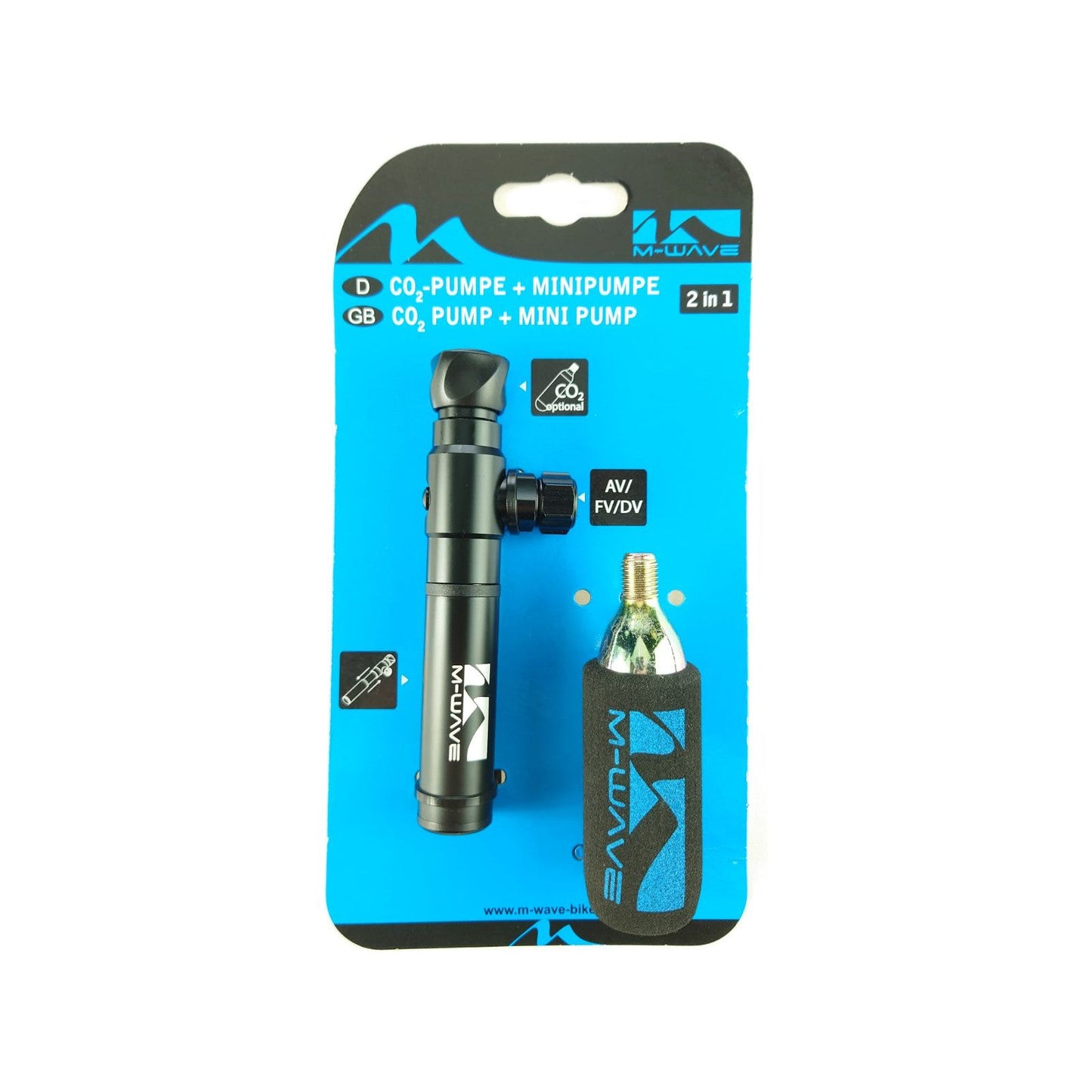 M-Wave Pomp mini alu met co2 patroon 16gr